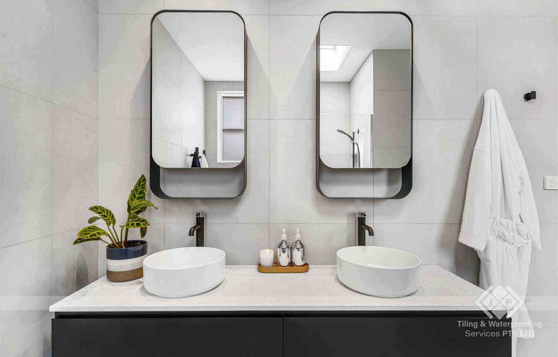 Luxury bathroom tile installation modern design