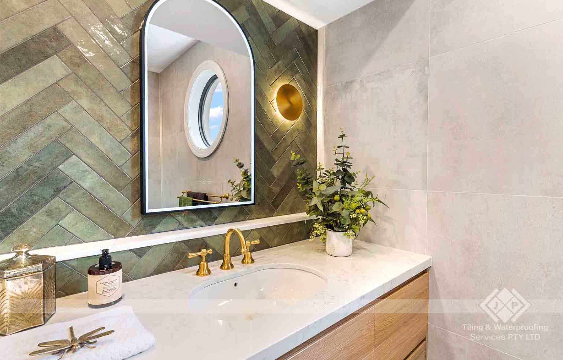 Mosaic tile installation decorative wall design